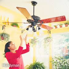 The blades are 5 to 10 inches from the ceiling rather than 12 to 14 inches for typical fans, which gives you more headroom. How To Install Ceiling Fans Diy Family Handyman
