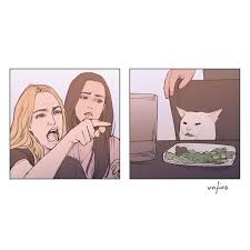 Lost 4 4 Woman Yelling At A Cat Comics Artist Dramatic Meme Cat Art
