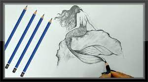 Maybe you would like to learn more about one of these? Cool Drawings Pencil Drawing A Beautiful Mermaid Picture Easy Youtube