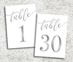 Printable Silver Table Numbers 1 30 Instant Download Silver Wedding Table Numbers Diy Table Numbers Wedding Table Numbers Template Silver Table Number