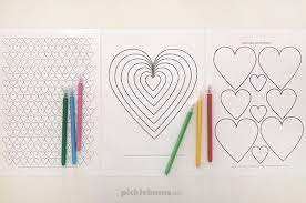 Printable heart coloring pages pdf. Heart Colouring Pages Free Printable Picklebums
