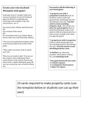An easy way to adapt a monopoly game is to create your own chance and community chest cards and we've put chance. Local Geographycreate Your Own Monopoly Style Game Teaching Resources