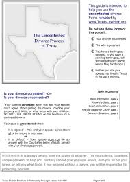Us legal forms offers simple to complete, state specific, printable will forms for individuals and families. The Uncontested Divorce Process In Texas Pdf Free Download