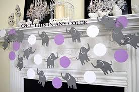 Purple elephant baby boy balloons decorations supplies baby shower jungle zoo by qualatexthis listing is for a fourteen (14) piece baby boy elephant shower balloon decorating kit. Amazon Com Elephant Garland Baby Shower Decor Elephant Shower Decoration Nursery Decoration Purple Grey Elephant Banner Elephant Birthday Decor Handmade