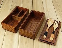 Amazon Com Lunch Boxes Aoosy Japanese Traditional Natural Wooden Lunch Box Square Women S Men S Wood Bento Box With Wooden Spoon Bento Box Bento Wood Storage