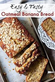 Looking For A Way To Use Up Ripe Bananas Try This Oatmeal Banana Bread As A Healthy Opt Oatmeal Banana Bread Healthy Banana Cakes Banana Bread Recipe Healthy