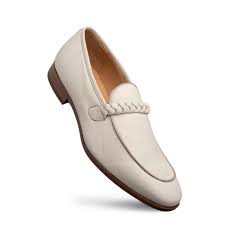 MEZLAN PAROLE PENNY LOAFER calfskin bone - Sherman Brothers Inc