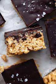 Peanut Butter And Chocolate Rice Crispy Bars Recipe Rice Crispy Bars Chocolate Rice Crispy Vegan Dessert Recipes