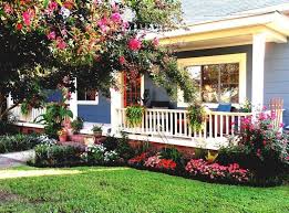 70 Awesome And Beautiful Front Porch Ideas Porch Landscaping Front Porch Garden Front Porch Landscape