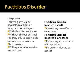 More Factitious Disorder Imposed On Another Factitious Disorder Disorders Delusional