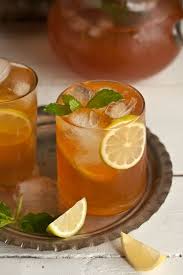 Home Made Ice Tea With Ginger Mint And Lemon Home Made Ice Tea Tea Recipes Flavored Iced Tea Recipes