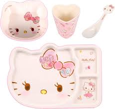 Hello Kitty Cute Deluxe Pink Dinnerware Flatware Jamaica | Ubuy