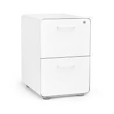 White Stow 2 Drawer File Cabinet Poppin