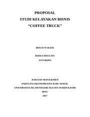Usaha ini dilatarbelakangi oleh semakin berkembangnya perekonomian di daerah kabupaten lamongan. Proposal Studi Kelayakan Bisnis 2 Proposal Studi Kelayakan Bisnis U201ccoffee Truck U201d Disusun Oleh Rizka Maulita 11571204911 Jurusan Manajemen Course Hero