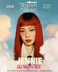 JENNIE will receive the GLOBAL FORCE AWARD at the Billboard Women in Music  2025