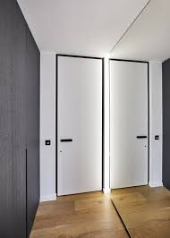 Modern White Interior Door With Black Door Frame And A Black Dg 8 Handle Doors Interior Modern Doors Interior Glass Doors Interior
