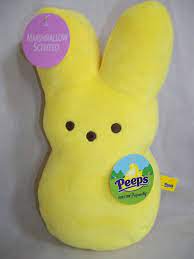Just Born Large Marshmallow Scented Yellow Peeps Stuffed Rabbit Plush 9 Rabbit Plush Big Stuffed Animal Animal Pillows