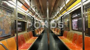 Interior View Of New York City Subway Train With No Passengers On Stock Footage Ad York City Interior View Subway Train Nyc Train Train