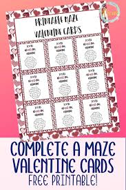 Add some glitter and ribbons for extra fun. Printable Maze Valentines Day Cards For Kids Views From A Step Stool