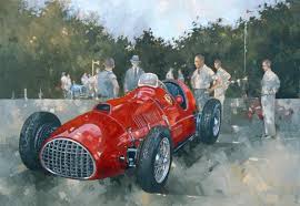 Clock has been serviced and is in excellent working 1951 Ferrari Peter Miller As Art Print Or Hand Painted Oil