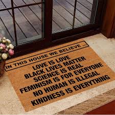 In This House We Believe Doormat Conservative Door Mat For Justice African American Ornaments In This House We Believe In This House We Door Mat