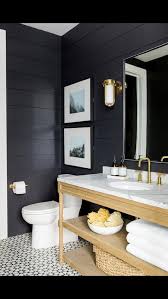 Bathroom Ideas With Dark Walls And Light Wood Modern Farmhouse Bathroom Bathroom Interior Bathroom Design
