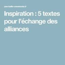 Inspiration 5 Textes Pour L Echange Des Alliances Texte Pour Mariage Discours Mariage Texte Mariage