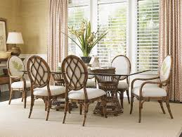 4.2 out of 5 stars 47. Tommy Bahama Home Bali Hai Tropical Double Pedestal 7 Piece Dining Set Tropical Dining Room Miami By Baer S Furniture Houzz