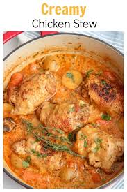 Easy Chicken Stew Recipe Video Cooked By Julie Recipe Stew Chicken Recipe Easy Chicken Stew Creamy Chicken Stew