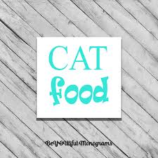 Cat Food Vinyl Decal Cat Food Sticker Cat Treats Jar Food Storage Container Pet Decals Organization Labels For Kitchen In 2020 Cat Food Storage Container Food Storage Containers Treat Jars
