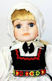 2 Royalton Porcelain Dolls Little Dutch Norway Girl Julia Hannah 10" tall  Native