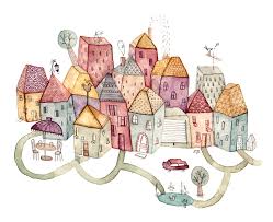 Petit Village Dessin Montagne Bande Dessinee Maison Dessin