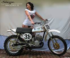 Siege Models Vintage Motocross Motorcycle Girl Old Motorcycles