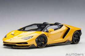 Autoart 79117 Lamborghini Centenario Roadster Pearl Yellow 1 18 Scale Model Car Lamborghini Centenario Lamborghini Classic Cars