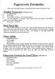 Starship Enterprises Net Files Papercrete 20formulas Jpg Papercrete Concrete Diy Projects Concrete Crafts