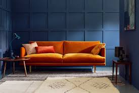 Ottilie Modern Sofa Living Room Orange Room Furniture Design Burnt Orange Living Room