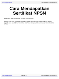 Aug 17, 2021 · sertifikat npsn (nomer pokok sekolah nasional) peraih prestasi : Cara Mendapatkan Sertifikat Npsn