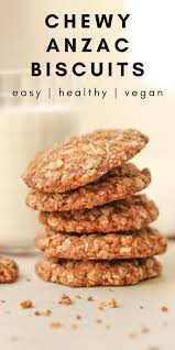 Chewy Anzac Biscuits Easy Vegan Cookies In 2020 Easy Vegan Cookies Biscuits Easy Anzac Biscuits