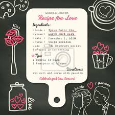 Jetzt einladungskarten zur hochzeit selbst gestalten! Rezeptkarte Kreative Hochzeit Einladung Design Mit Kochen Konzept Fototapete Fototapeten Receipe Hipster Nubes Myloview De