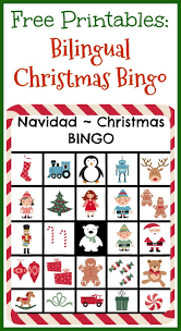 Free Printables Bilingual Christmas Bingo Ladydeelg Christmas Bingo Spanish Christmas Christmas Worksheets