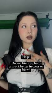 Do you prefer my digital artwork in color or b&w?! I don't typically do b&w  but would love to start 🖤 #gothaesthetic #darkart