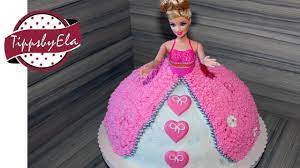 Rezepten von muffins und tortendeko. Prinzessin Torte Anleitung Deutsch How To Make A Princess Barbie Doll Cake W English Subtitle Youtube