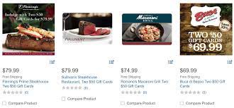 Wolfgang puck restaurants has two $50 gift cards on sale at costco for $79.99; Costco Now Selling Some Third Party Gift Cards Again Gc Galore