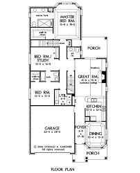 With most house plans for narrow lots being quite deep, they often offer a linear floor plan. Narrow Lot 1 Story Home Design 3 Bedroom House Plan