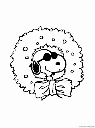 Maybe you would like to learn more about one of these? Snoopy Coloring Pages Cartoons Cool Snoopy Christmas Wreath Printable 2020 5642 Coloring4free Coloring4free Com