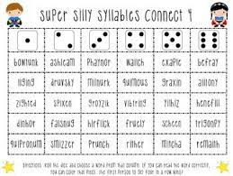 Nonsense words need to mirror the pattern of real words. Super Silly Syllables Multisyllabic Nonsense Word Games Nonsense Words Silly Words Vocabulary Word Walls
