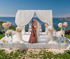 Real Wedding Chris And Nishi Wedding Beach Ceremony Wedding Southern California Wedding