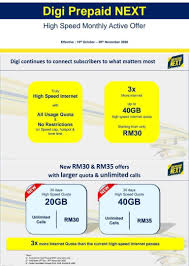 The aforementioned rm15 plan (also known as internet cili padi rm15) comes with 2gb high speed internet as well as unlimited data for facebook, twitter and. Digi Prepaid Next 40gb Unlimited Call Rm35 Mobile Phones Tablets Others On Carousell