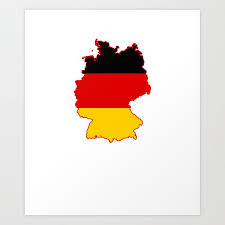 With it being officially adopted as the national flag of the weimar republic from 1919 to 1933, and again being in use since its. Cool Deutschland Germany Flag Map Pride Of Germany Art Print By Teepsy Society6