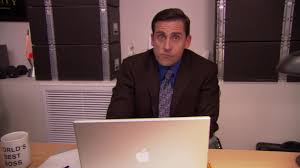 Michael gary scott is a character on nbc's the office, portrayed by steve carell and based on david brent from the. Apple Macbook Pro Laptop Used By Steve Carell Michael Scott In The Office Season 5 Episode 23 Michael Scott Paper Company 2009